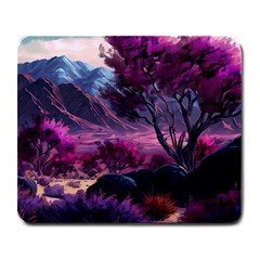 Landscape Painting Purple Tree Large Mousepad by Ndabl3x