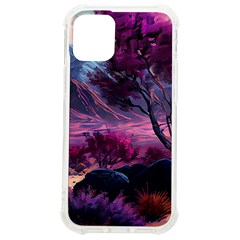 Landscape Painting Purple Tree Iphone 12 Mini Tpu Uv Print Case	 by Ndabl3x