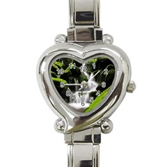 Waterfall Moss Korea Mountain Valley Green Forest Heart Italian Charm Watch by Ndabl3x