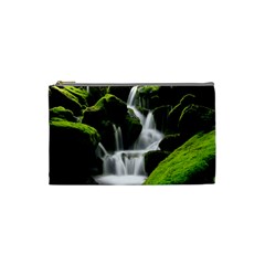 Waterfall Moss Korea Mountain Valley Green Forest Cosmetic Bag (small) by Ndabl3x