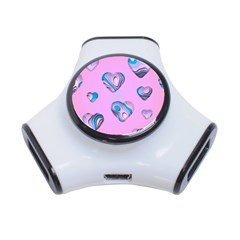 Hearts Pattern Love 3-port Usb Hub by Ndabl3x