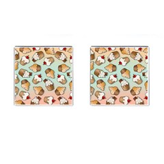 Cupcakes Cake Pie Pattern Cufflinks (square) by Ndabl3x