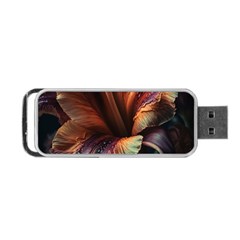 Flower Orange Lilly Portable Usb Flash (one Side)