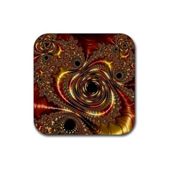 Geometric Art Fractal Abstract Art Rubber Coaster (square) by Ndabl3x