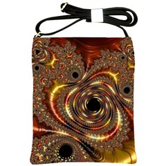 Geometric Art Fractal Abstract Art Shoulder Sling Bag by Ndabl3x