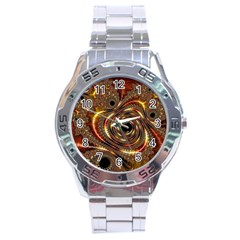 Geometric Art Fractal Abstract Art Stainless Steel Analogue Watch