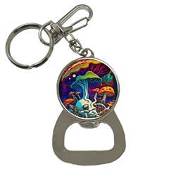 Mushrooms Fungi Psychedelic Bottle Opener Key Chain by Ndabl3x