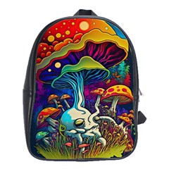 Mushrooms Fungi Psychedelic School Bag (large)