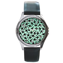Orca Killer Whale Fish Round Metal Watch by Ndabl3x