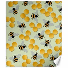 Honey Bee Bees Pattern Canvas 20  X 24  by Ndabl3x