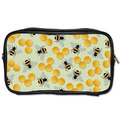 Honey Bee Bees Pattern Toiletries Bag (two Sides) by Ndabl3x