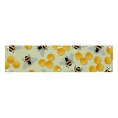 Honey Bee Bees Pattern Banner And Sign 4  X 1  by Ndabl3x