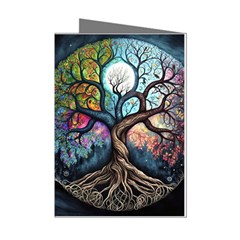 Tree Colourful Mini Greeting Cards (pkg Of 8) by Ndabl3x