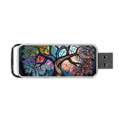 Tree Colourful Portable Usb Flash (two Sides)