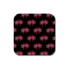 Chic Dreams Botanical Motif Pattern Design Rubber Square Coaster (4 Pack) by dflcprintsclothing