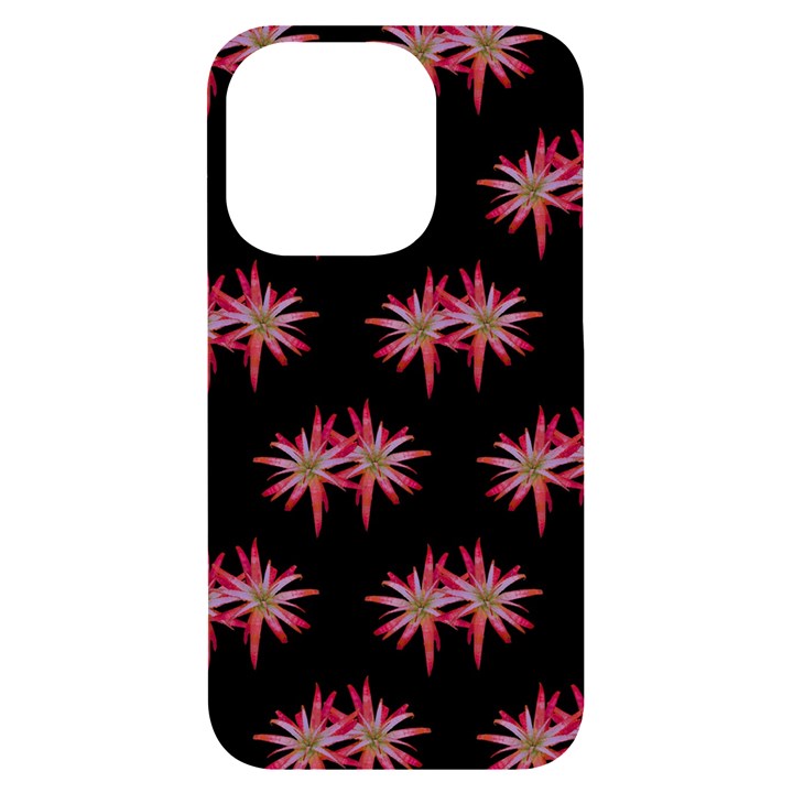 Chic Dreams Botanical Motif Pattern Design iPhone 14 Pro Black UV Print Case