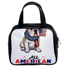 All American Bulldog Classic Handbag (two Sides)