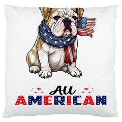 All American Bulldog Large Cushion Case (two Sides)