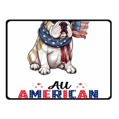 All American Bulldog Two Sides Fleece Blanket (small)