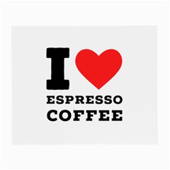 I Love Espresso Coffee Small Glasses Cloth (2 Sides) by ilovewhateva