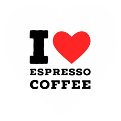 I Love Espresso Coffee Wooden Puzzle Heart by ilovewhateva