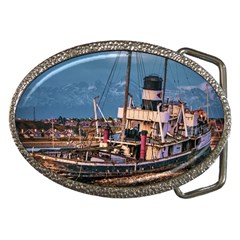 End Of The World: Nautical Memories At Ushuaia Port, Argentina Belt Buckles by dflcprintsclothing