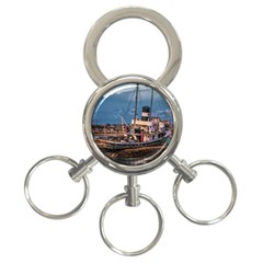 End Of The World: Nautical Memories At Ushuaia Port, Argentina 3-ring Key Chain by dflcprintsclothing