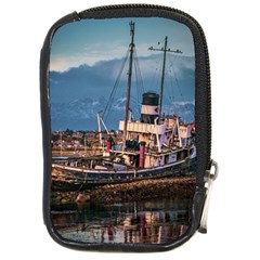End Of The World: Nautical Memories At Ushuaia Port, Argentina Compact Camera Leather Case by dflcprintsclothing