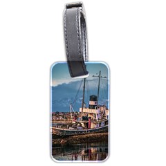 End Of The World: Nautical Memories At Ushuaia Port, Argentina Luggage Tag (two Sides) by dflcprintsclothing
