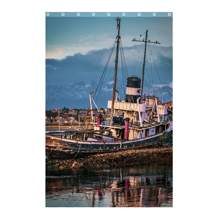 End of the World: Nautical Memories at Ushuaia Port, Argentina Shower Curtain 48  x 72  (Small) 