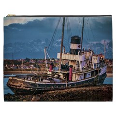 End Of The World: Nautical Memories At Ushuaia Port, Argentina Cosmetic Bag (xxxl) by dflcprintsclothing
