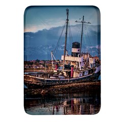 End Of The World: Nautical Memories At Ushuaia Port, Argentina Rectangular Glass Fridge Magnet (4 Pack) by dflcprintsclothing