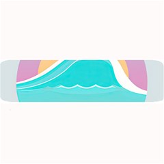 Tsunami Tidal Wave Minimalist Logo Ocean Sea Large Bar Mat