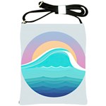 Tsunami Tidal Wave Minimalist Logo Ocean Sea Shoulder Sling Bag Front