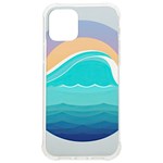 Tsunami Tidal Wave Minimalist Logo Ocean Sea iPhone 12/12 Pro TPU UV Print Case Front