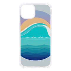 Tsunami Tidal Wave Minimalist Logo Ocean Sea Iphone 13 Tpu Uv Print Case by Wav3s