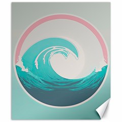 Waves Tidal Ocean Sea Tsunami Wave Minimalist Canvas 8  X 10 