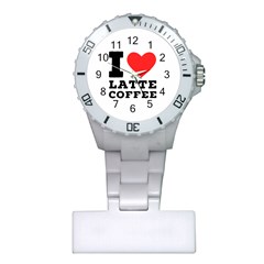 I Love Latte Coffee Plastic Nurses Watch by ilovewhateva