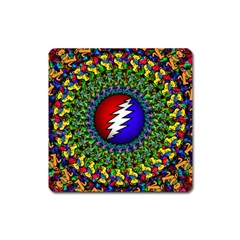 Grateful Dead Pattern Square Magnet