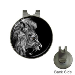 Angry Male Lion Roar Hat Clips With Golf Markers