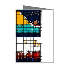 Abstract Statistic Rectangle Classification Mini Greeting Cards (pkg Of 8) by Wav3s