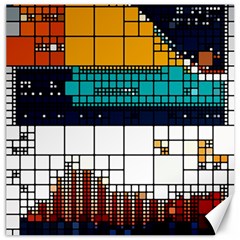 Abstract Statistic Rectangle Classification Canvas 12  X 12 