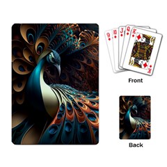 Peacock Bird Feathers Plumage Colorful Texture Abstract Playing Cards Single Design (rectangle)