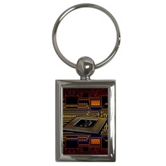 Processor Cpu Board Circuit Key Chain (rectangle) by Wav3s