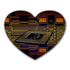 Processor Cpu Board Circuit Heart Mousepad by Wav3s