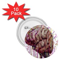 Brain Think Neurons Circuit 1 75  Buttons (10 Pack)