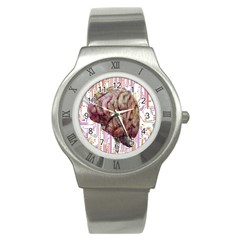 Brain Think Neurons Circuit Stainless Steel Watch