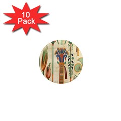 Egyptian Paper Papyrus Hieroglyphs 1  Mini Magnet (10 Pack) 