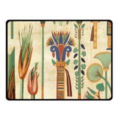 Egyptian Paper Papyrus Hieroglyphs Fleece Blanket (small) by Wav3s