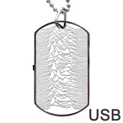 Joy Division Unknown Pleasures Dog Tag Usb Flash (two Sides) by Wav3s